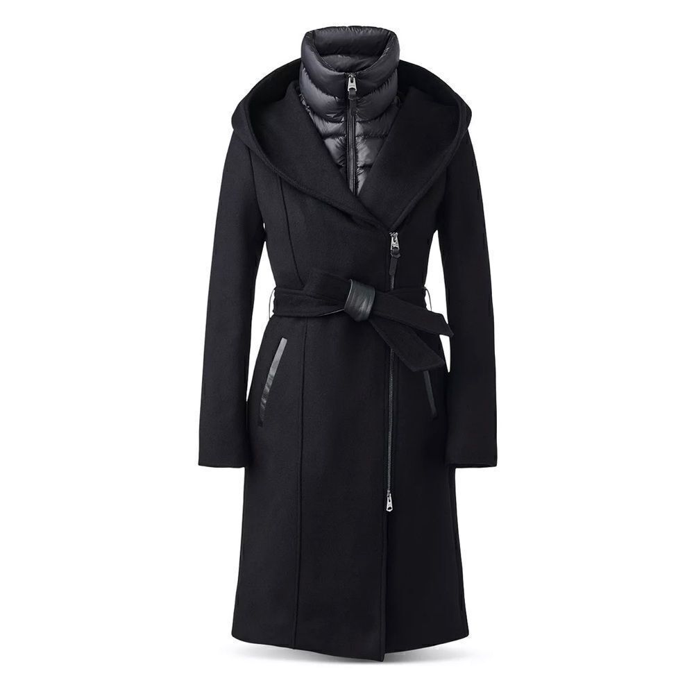 Mackage Shia 2-in-1 Double-Face Wool Coat with Removable Bib size XXS